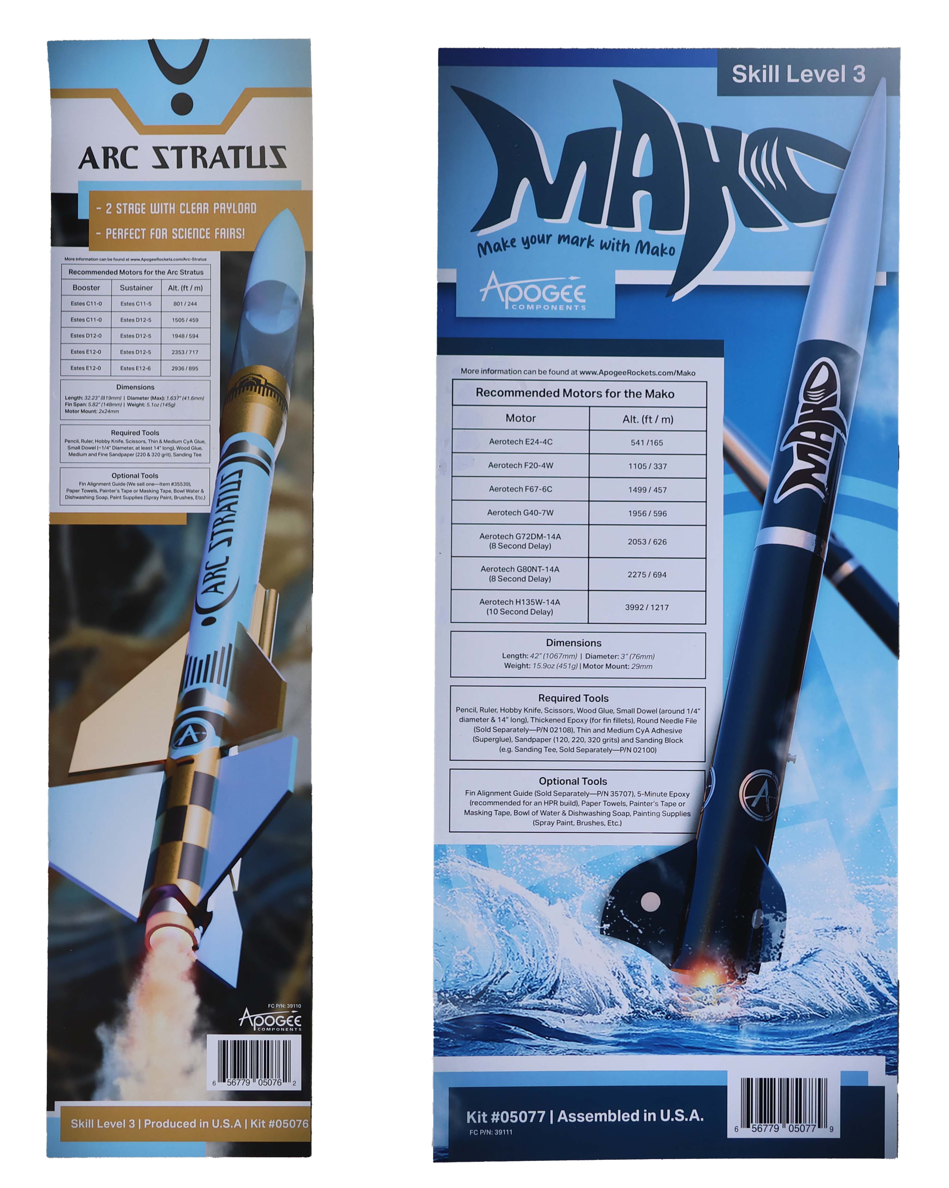 Mako and Arc Stratus Facecards