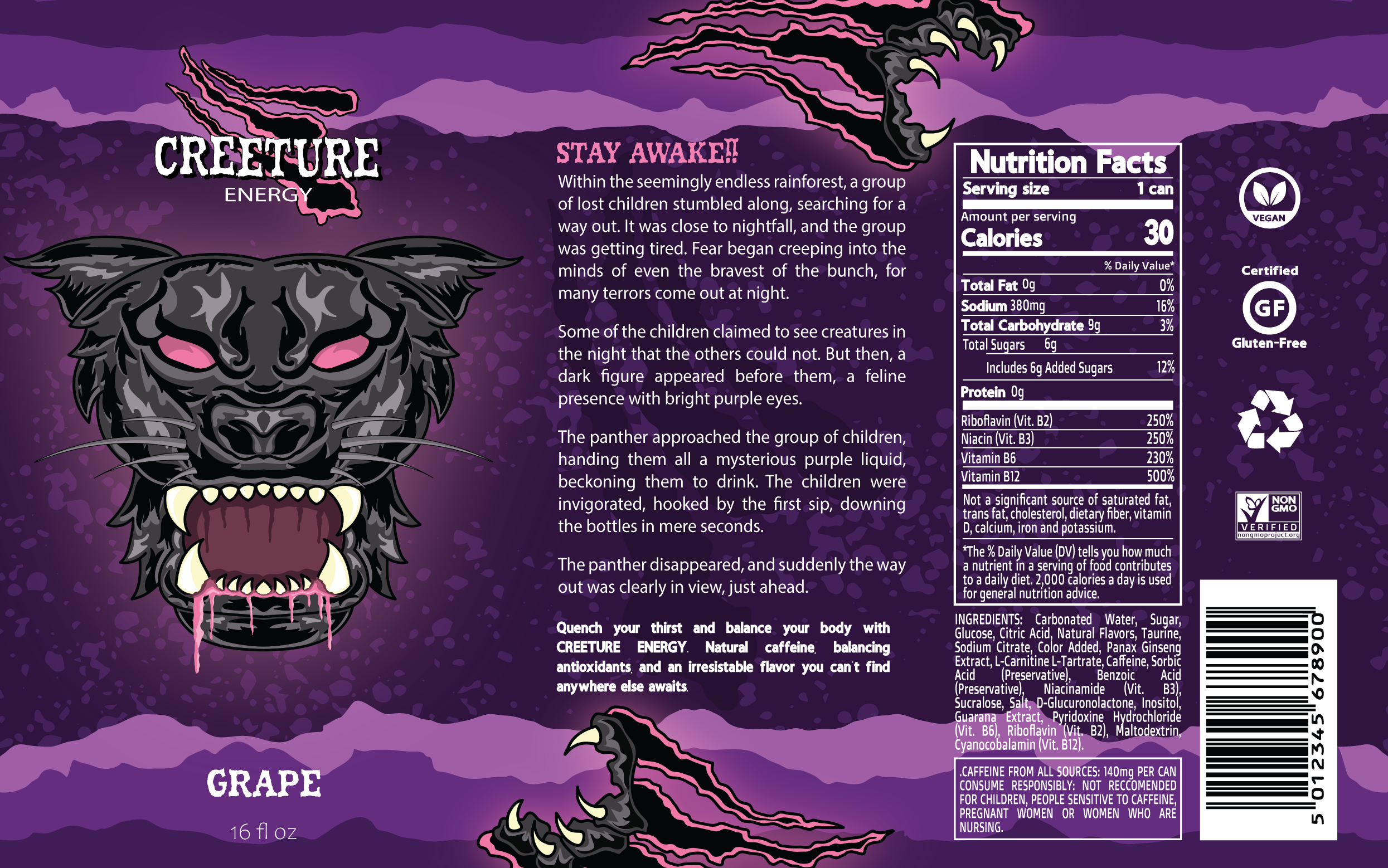 Creeture Grape Label