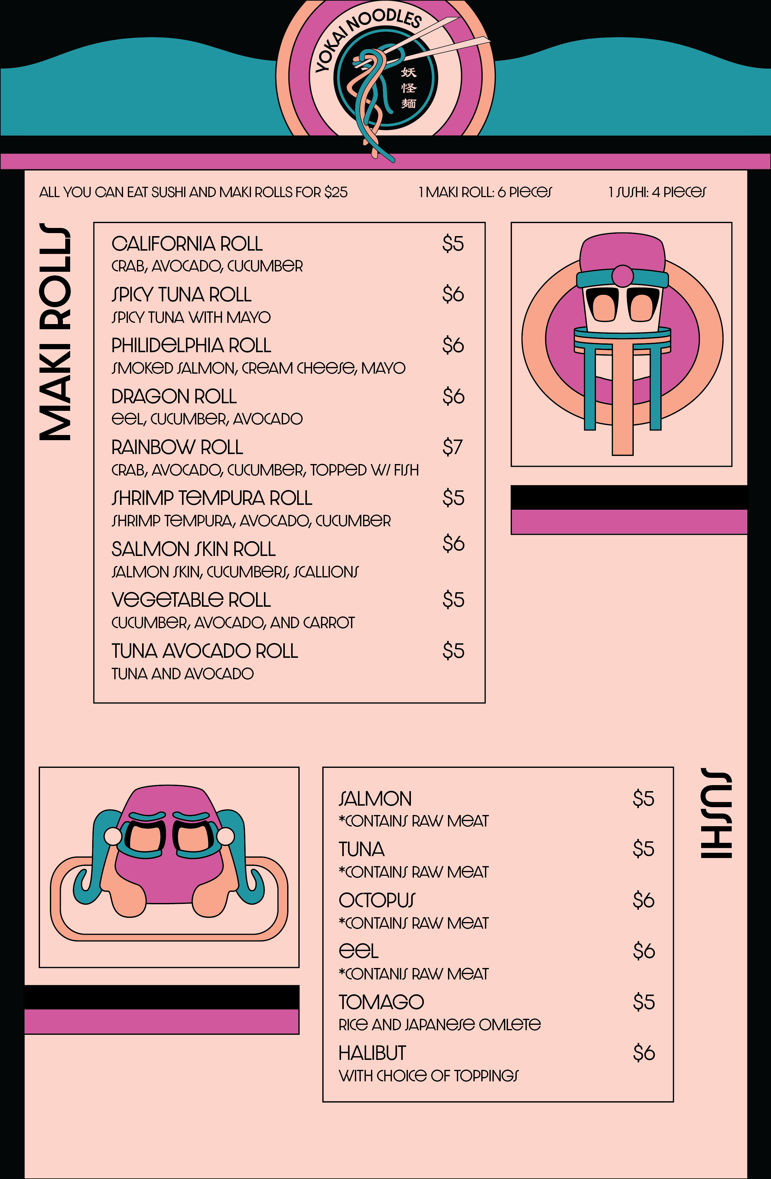 Yokai Noodles Menu Right Side